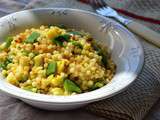 Fregola au Cabillaud, Haricots plats et Curcuma