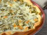 Quiche au fromage blanc et aux tiges d'oignons