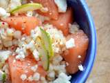 Salade de Fregula, Feta et Pastèque