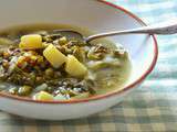 Soupe libanaise aux Lentilles, Pommes de terre et Blettes