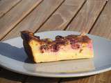 Clafoutis au chocolat blanc et framboises