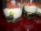 Verrine Avocat Saumon qui rit