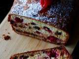 Cake aux framboises et au chocolat