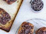 Petits pains aux bananes avec tourbillon de ganache au chocolat