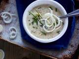 Potage aux pommes et poireaux