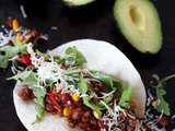 Tacos souples au chili de boeuf et haricots rouges