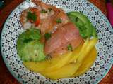 Bowl de crevettes et mangue