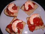 Crostini tomate - crevette