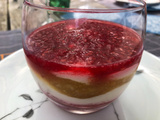 Panna cotta framboise peche