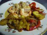 Poulet aux gambas sauce cremee au whisky