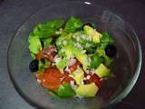 Salade mache et avocat