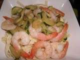 Tagliatelles aux crevettes