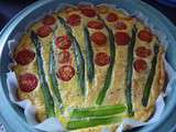 Tarte aux asperges et tomates