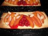 Tarte fine abricot -groseilles