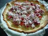 Tarte meringuee aux framboises et groseilles