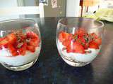 Verrine aux fraises