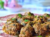 Tajine de boulettes viande hachée épinards