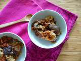 Crumble de figues rouges aux pignons de pin et huile d'olive