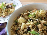 Salade aubergine quinoa curry