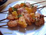 Brochettes de poulet à l'ananas