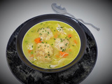 Chicken and dumplings soup (soupe de poulet aux boulettes de pâte)