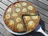 Quiche sans pâte aux poireaux et au chèvre, à la farine de sarrasin (sans gluten)