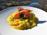 Risotto aux crevettes, curry et lait de coco