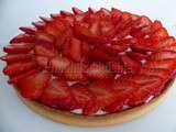 Tarte aux fraises, crème d'amande et crème pâtissière