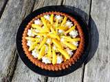 Tarte renversée à la mangue, chantilly coco