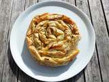 Tarte spirale aux poireaux et à la féta (Strifti prasopita)