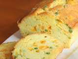 Cake au cheddar & aux petits pois