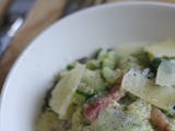 Courgettes carbonara