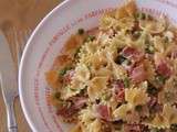 Farfalles au jambon & petits pois