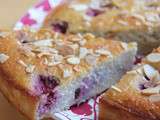 Gâteau amandes, framboises & ricotta