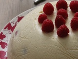 Gâteau tiramisu à la framboise & chocolat blanc