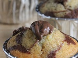 Muffins marbrés fourrés au Nutella