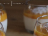 Panna cotta au lait de coco & coulis de mangue