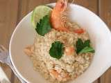 Risotto crémeux au lait de coco & aux crevettes