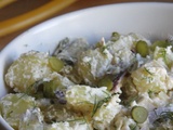 Salade de pomme de terre, feta, cornichons & câpres