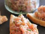 Tartare de thon à la graine de moutarde