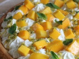 Tarte mangue & passion sur sablé breton