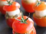 Tomates cocktail aux oeufs de caille