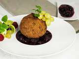 Croquette de glace au chocolat - compote de petits fruits