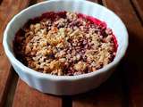 Crumble pommes framboises vegan et sans gluten