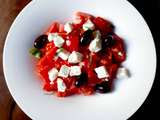 Salade de pastèque et tomate à la feta