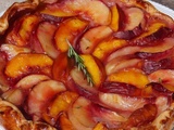 Tarte feuilletée aux nectarines citron vert et romarin