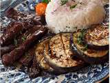 Boeuf et aubergine teriyaki au barbecue