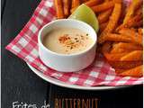 Frites de butternut, mayo à la sriracha