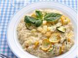 Risotto aux deux courgettes et scamorza fumée