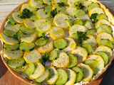 Tarte aux courgettes et concombre
